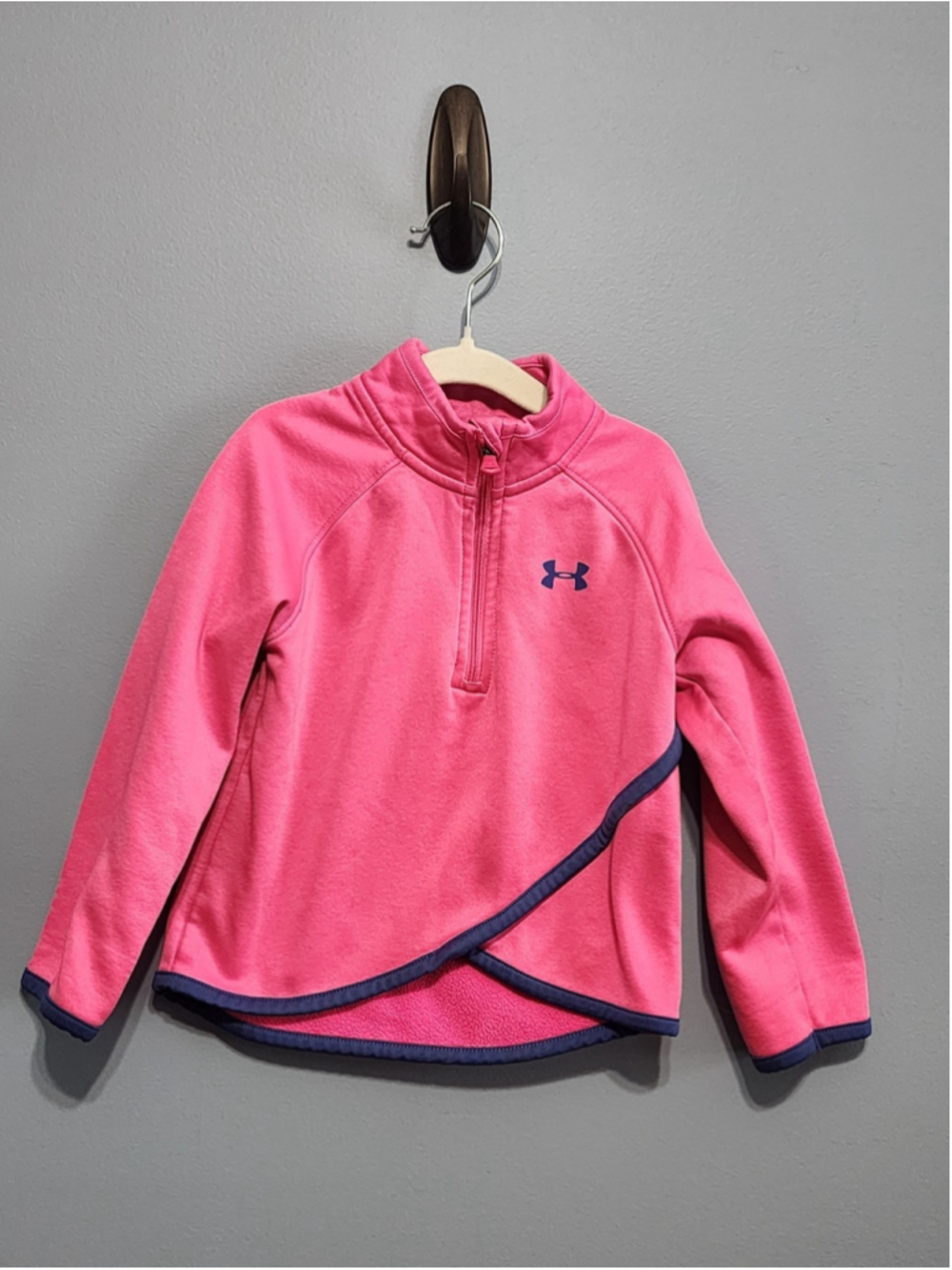 Girl's Under Armour 1/4 Zip Pullover, Size 3T, Pink